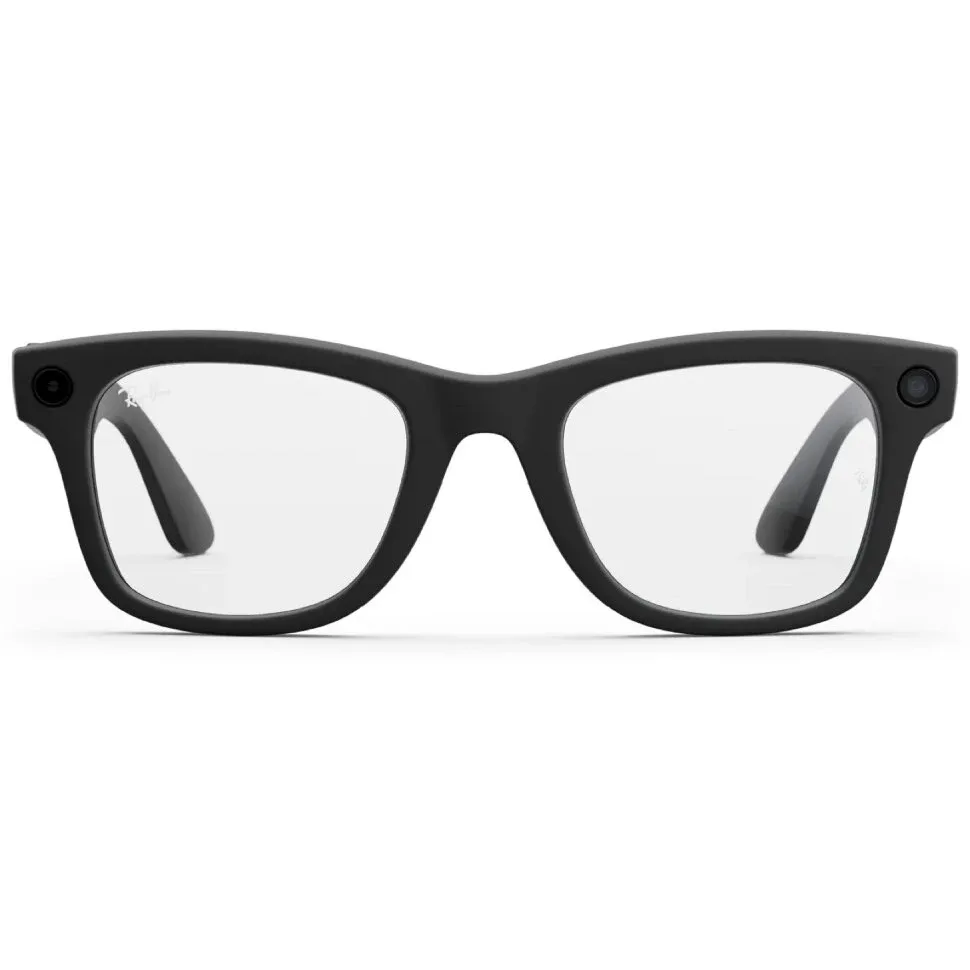 Meta Ray-Ban Wayfarer, Matte Black/Clear